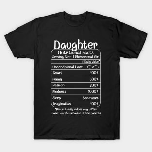 Daughter Nutritional Facts (for Dark Shirts) T-Shirt